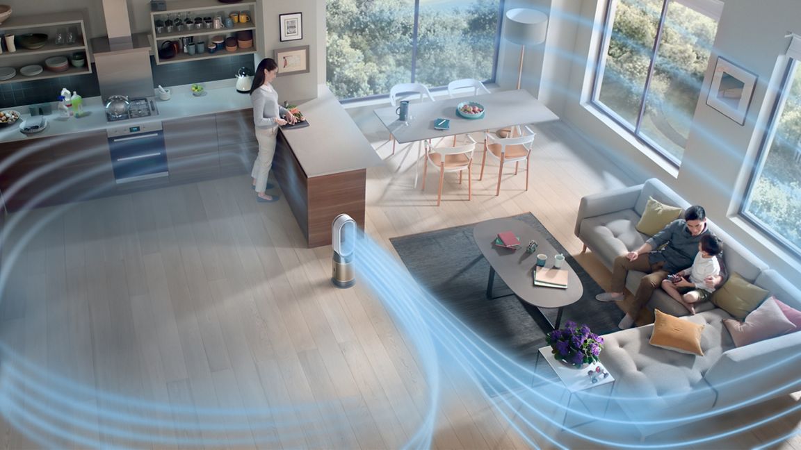 Chauffage purificateur Dyson Hot+Cool™ Formaldehyde HP09 (Blanc/Or)
