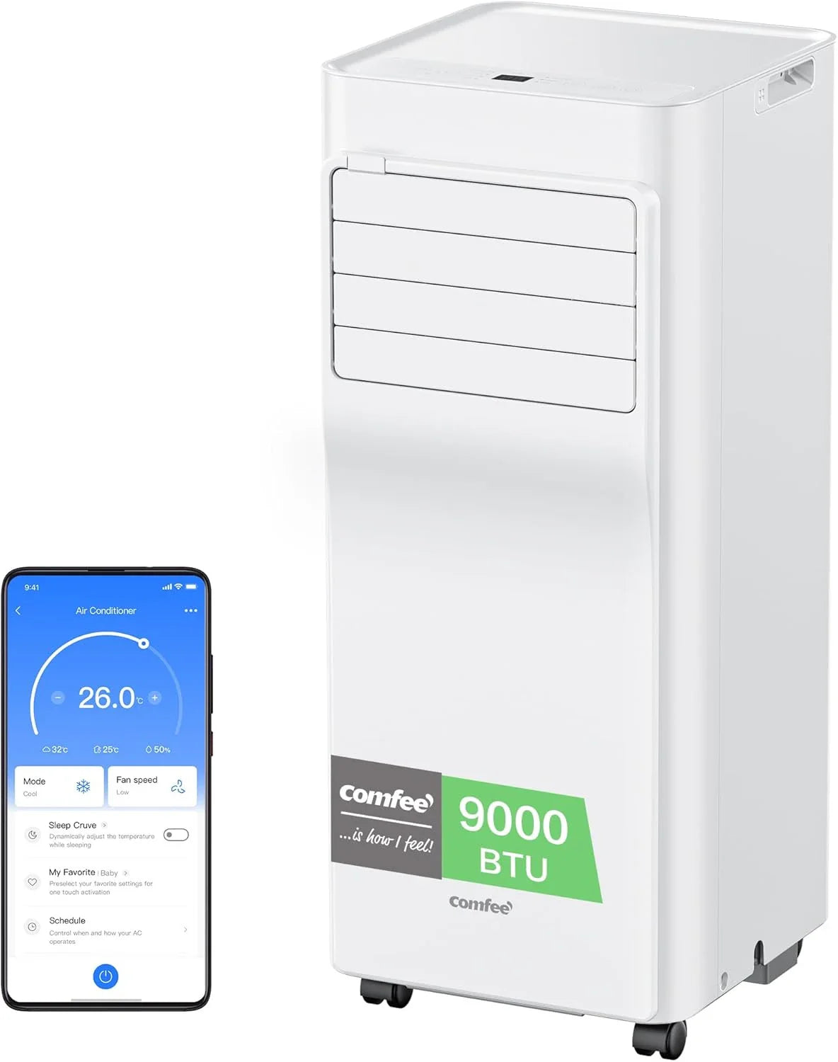 Climatiseur Mobile Connecté Comfee Breezy Cool – 9000 BTU