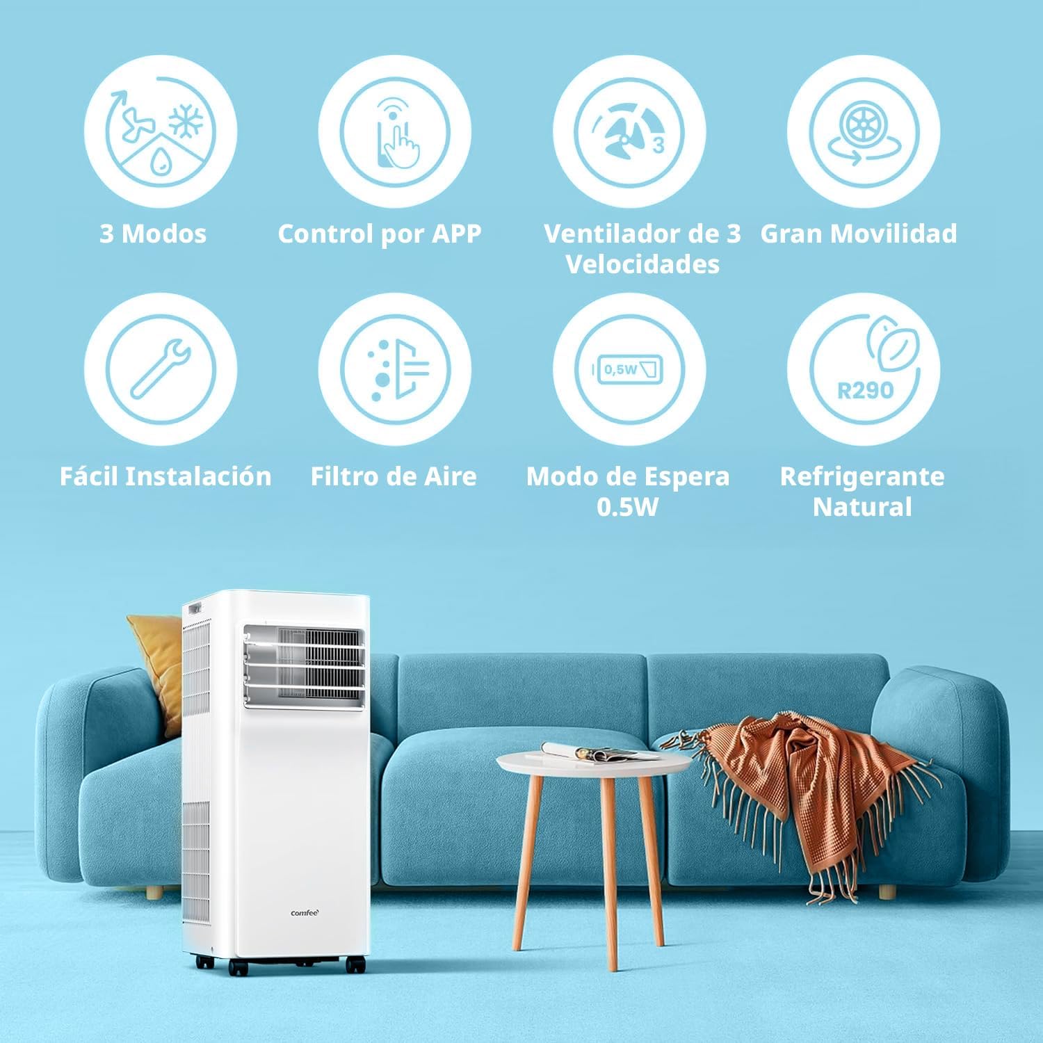 Climatiseur Mobile Connecté Comfee Breezy Cool – 9000 BTU