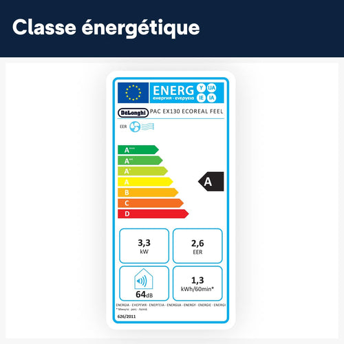 Climatiseur Mobile De'Longhi Pinguino PAC EX130 Silent