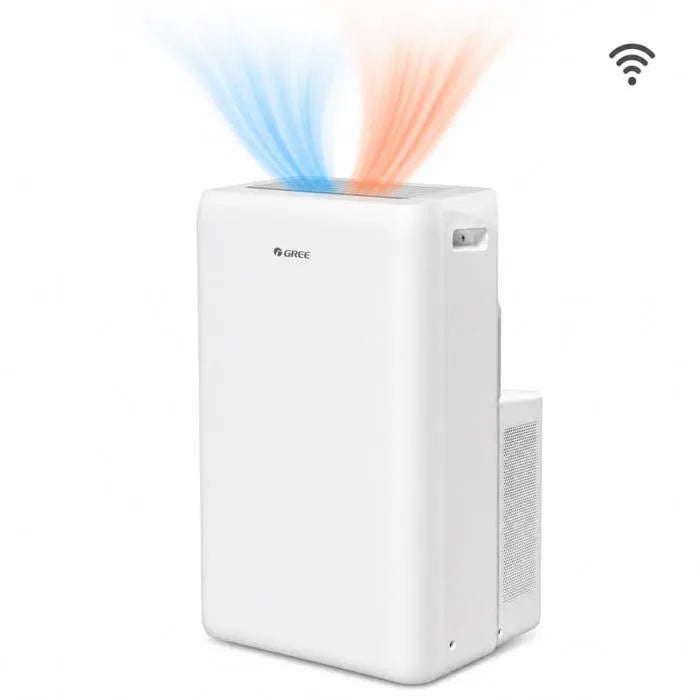 Gree - 12000 Btu - Climatiseur Mobile Réversible - Wi-fi - 3,5 Kw