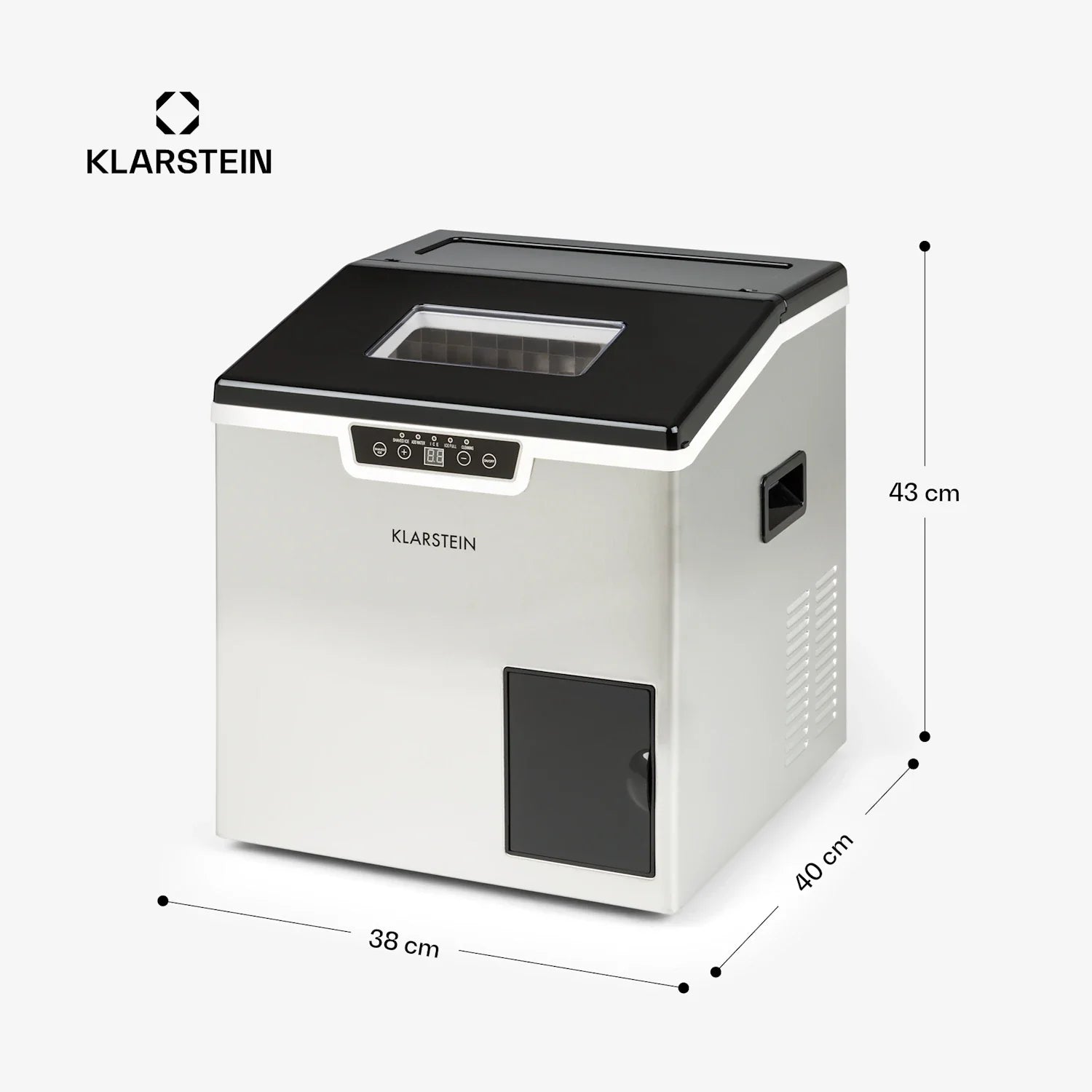IceFestival 20kg/24h 1,8L Machine à Glaçons Argent